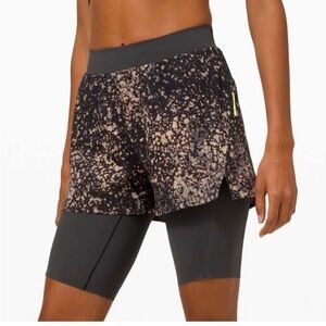 Lululemon Athletica LAB Alacer Short Brown and Tan Size 6